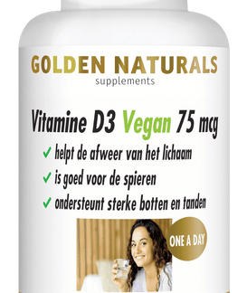Vitamine D3 Vegan 75 mcg (120 veganistische softgel capsules)