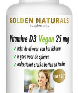 Vitamine D3 Vegan 25 mcg (120 veganistische softgel capsules)