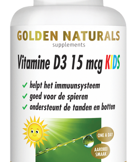 Vitamine D3 15 mcg KIDS (120 veganistische kauwtabletten)